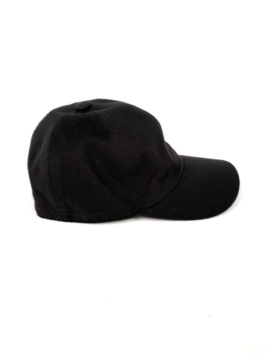 Loro Piana Black Cashmere Storm System Baseball Cap Hat L